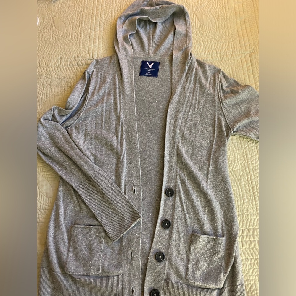 American Eagle hooded sweater jacket